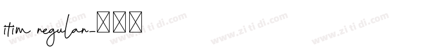 itim regular字体转换
